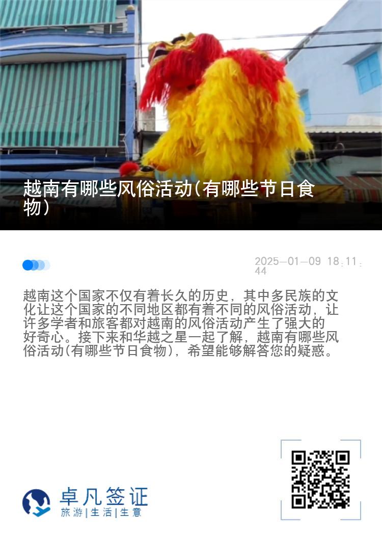 越南有哪些风俗活动(有哪些节日食物)